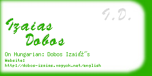 izaias dobos business card